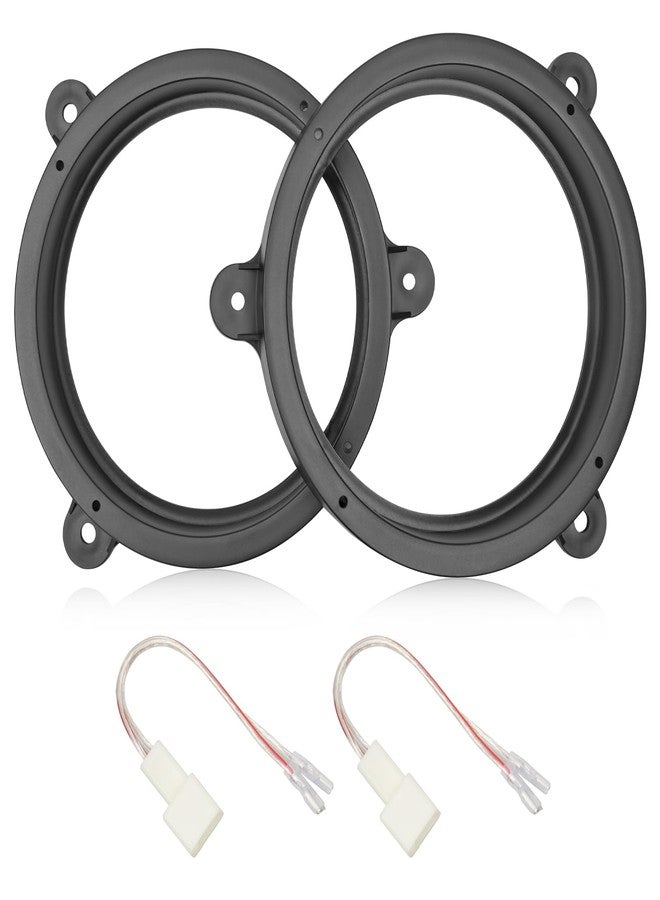 RED WOLF 6.5 Inch Rear Door Speaker Adapter Bracket w/Speaker Wiring Harness Select for 2014-2020 for Aftermarket Speaker Audio Spacer Ring - Image 1