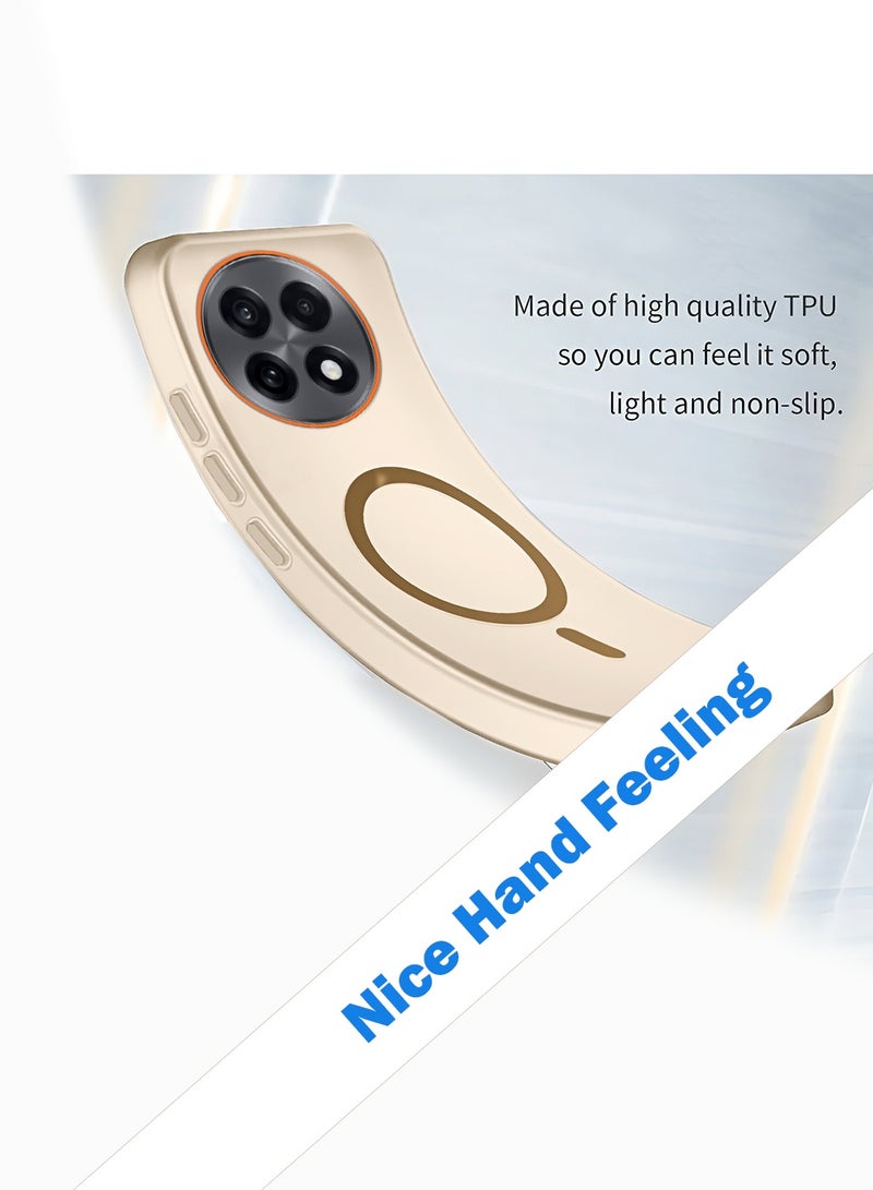 دبليو تيك جراب غطاء أنيق لهاتف OnePlus 13R 5G 2025 / OnePlus Ace 5 / OnePlus Ace 5 Pro 5G 2024 هجين شفاف مع شحن مغناطيسي وحواف كاميرا بارزة (MCMPMN) - بني - Image 3