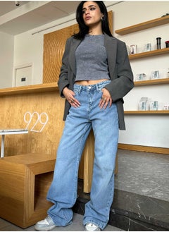 Wide Leg Jeans - Ocean Medium Blue Washed Jeans. - pzsku/ZFD0280DD8EF10AD21F67Z/45/_/1740009469/0da421be-f48b-4f14-a0c4-825d15918c0d