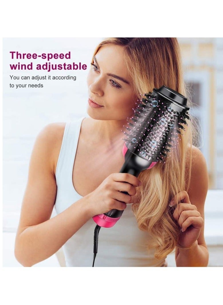 One Step Hair Dryer and Volumizer, Hot Air Brush, 3 in1 Styling Brush Styler, Negative Ion Hair Straightener Curler Brush for All Hairstyle | Black (3 in1 Brush Styler, Black) - Image 4