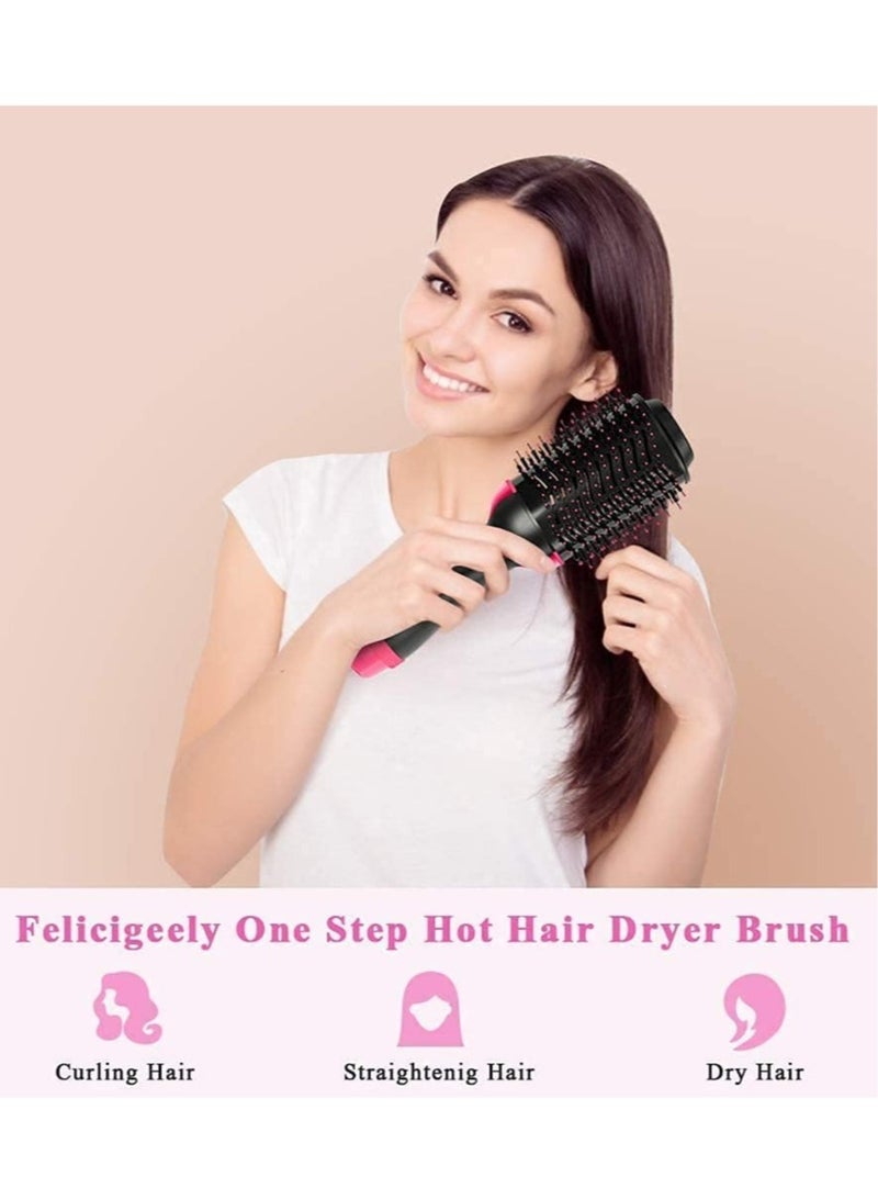 One Step Hair Dryer and Volumizer, Hot Air Brush, 3 in1 Styling Brush Styler, Negative Ion Hair Straightener Curler Brush for All Hairstyle | Black (3 in1 Brush Styler, Black) - Image 2