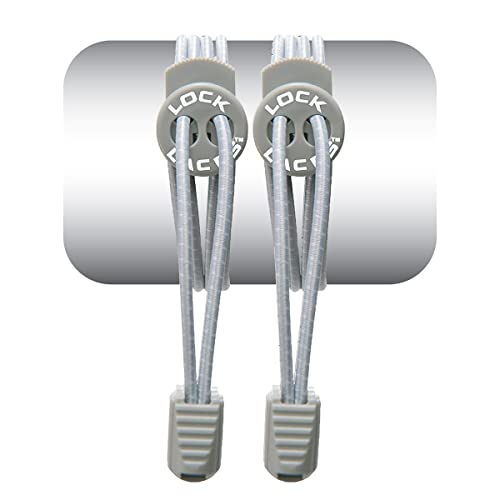 LOCK LACES (Elastic Shoelace and Fastening System) (Grey) - Image 1