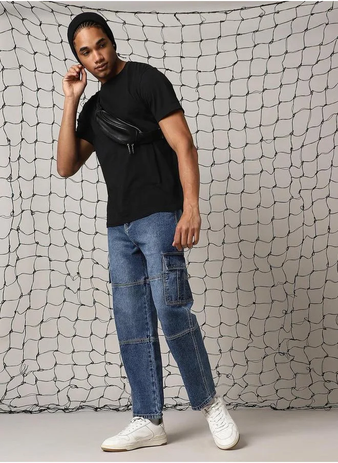 هوبرهولمي Mid Rise Faded Cargo Jeans by Styli