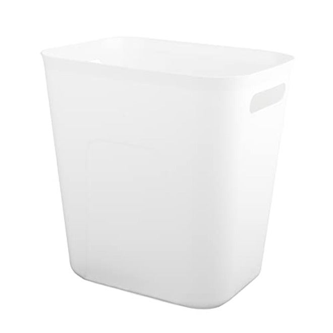UUJOLY Plastic Small Trash Can Wastebasket, Garbage Container Basket for Bathrooms, Laundry Room, Kitchens, Offices, Kids Rooms, Dorms, 3.5 Gallon, Black