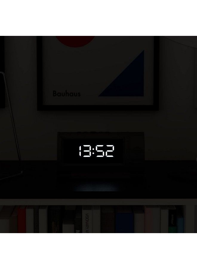 NEWGATE ساعة منبه رقمية ساعة منبه LED ساعة بجانب السرير ساعة مكتبية ساعة رقمية ساعة منبه رقمية ملحقات غرفة النوم شاشة LED ساعة مكتبية (أسود) - Image 5