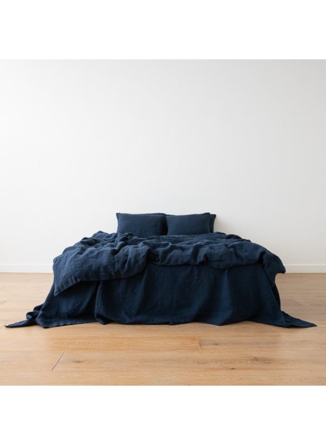 تى ام هوم ملاية فلات بركال أزرق – قطن طبيعي 100% | ملايات فندقية فاخرة – TM Home - Image 1