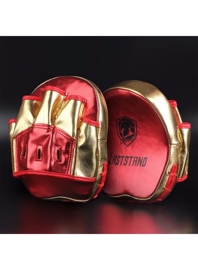 Laststand Sanda Boxing Target Precision Pad Muay Thai Fighting Taekwondo Hand Target Red Gold Single Piece - Image 2