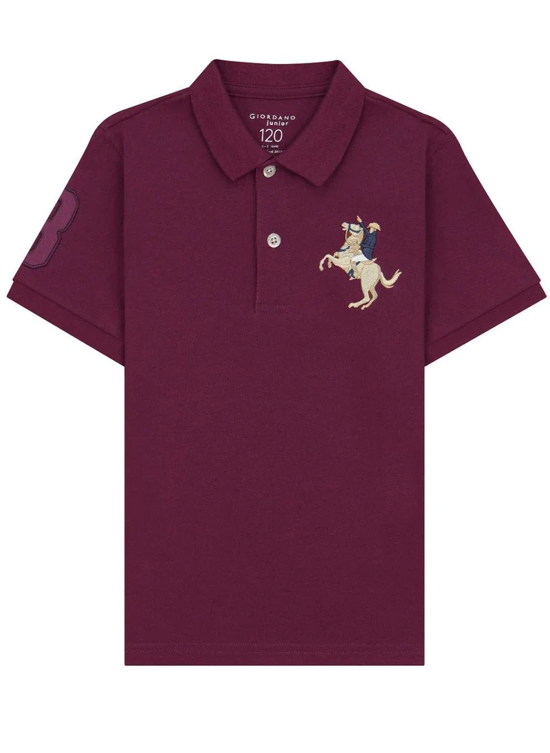 GIORDANO Kids' Embroidered Napoleon Polo