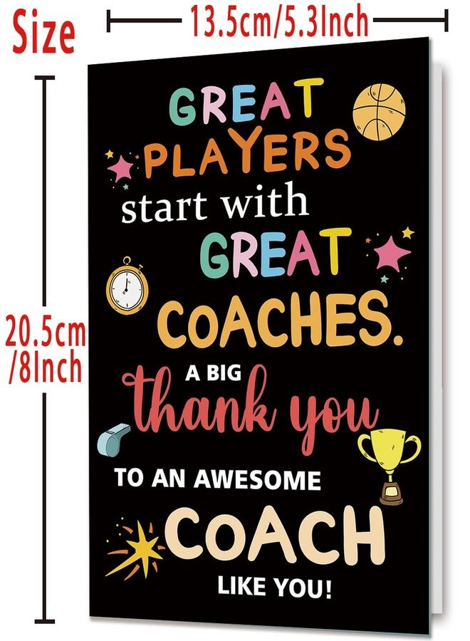 Mcduldul Thank You Coach Card for Men Women, Basketball Baseball Volleyball Pool Football Coach Appreciation Gifts, Great Players Start With Great Coaches - Image 2