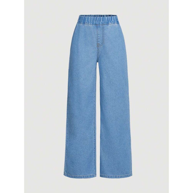 Unisex Classic Denim Jeans Loose Fit Daily Outdoor Wear - Image 2