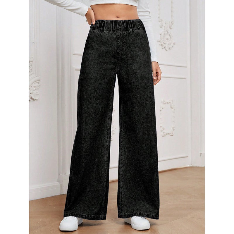 Unisex Classic Denim Jeans Loose Fit Daily Outdoor Wear - Image 1