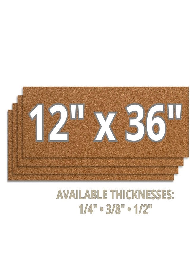 Manton Cork 12" x 36" x 1/2" Thick Cork Sheets (2-Pack), 100% Natural and Sustainable Cork Bulletin Boards. Perfect for Home, School, and Office - Image 4