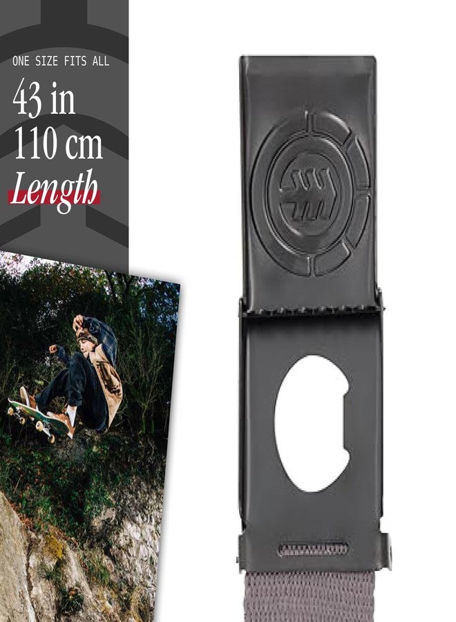 إيليمنت حزام إليمنت، حزام قماشي قابل للتعديل للرجال والنساء مع مشبك معدني، رمادي - Image 4