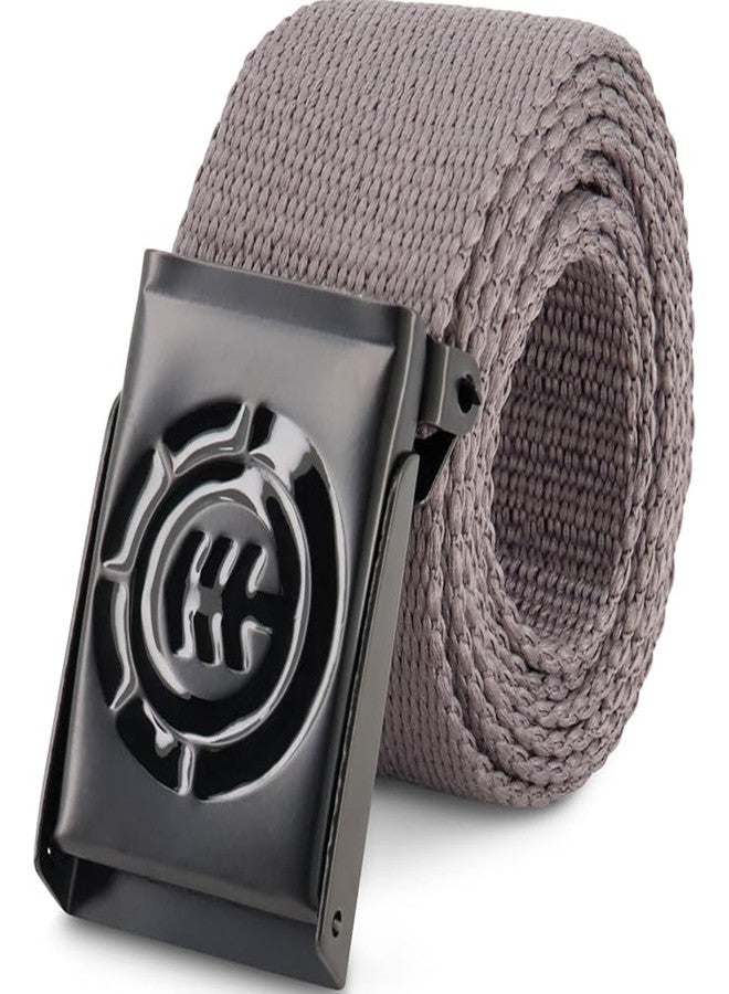 إيليمنت حزام إليمنت، حزام قماشي قابل للتعديل للرجال والنساء مع مشبك معدني، رمادي - Image 1