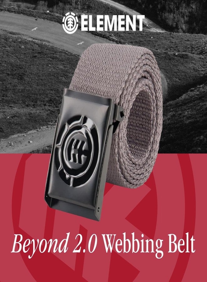 إيليمنت حزام إليمنت، حزام قماشي قابل للتعديل للرجال والنساء مع مشبك معدني، رمادي - Image 2