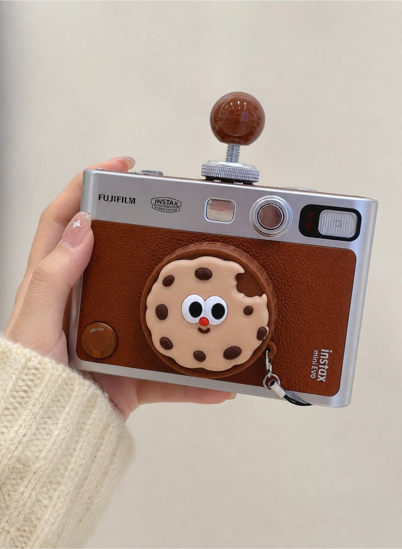 غطاء عدسة لكاميرا Fujifilm Instax Mini Evo، إكسسوارات فوجي ميني لغطاء عدسة فوجي Instax Mini Evo، غطاء عدسة Mini Evo بلاستيكي مضاد للخدوش بتصميم كرتوني لطيف (لا يشمل الكاميرا) - Image 1