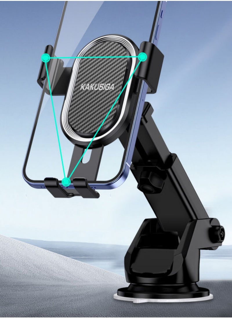 KAKUSIGA KAKUSIGA KSC-588B 360°rotation Car Telescopic Mobile Phone Holder  - Image 3