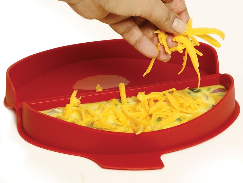 Norpro, Red Silicone Omelet Maker, 8.75 by 4.75 by 1.38-Inch, 8.75" x 4.75" x 1.38" - Image 3