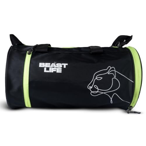 BeastLife Gym Bag for Men & Women - Unisex Duffle Bag with Separate Shoe Compartment, Adjustable Sports Gym Bag for Travel, Towel, and Gear - Image 1