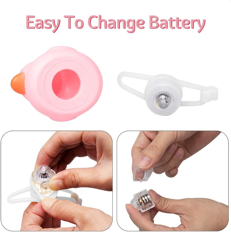 wonuu Rubber Duck Car Ornaments, 2Pcs Yellow Duck Car Dashboard Decorations Squeeze Duck Bicycle Horns with Propeller Helmet - Image 5