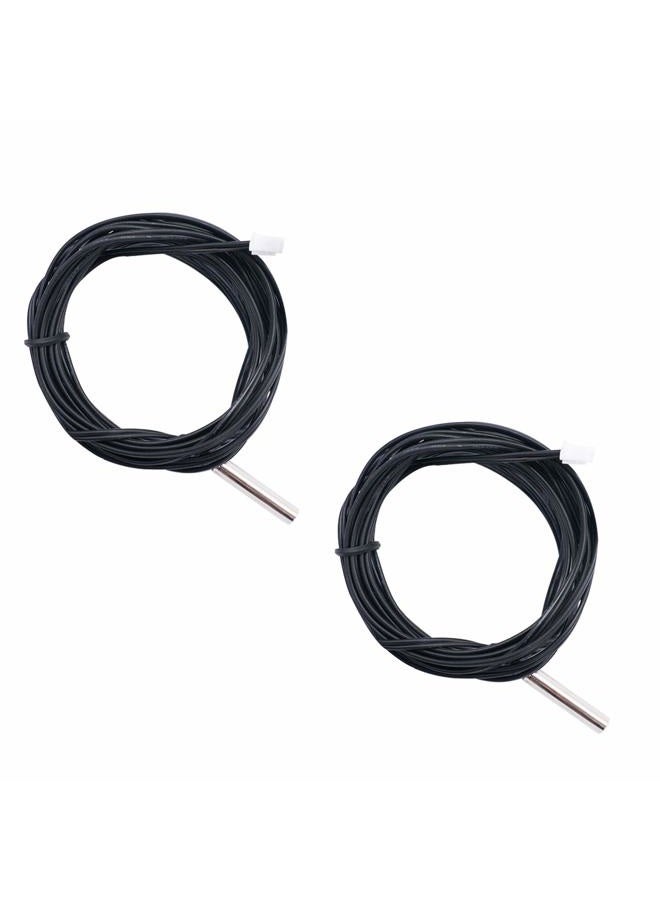 TWTADE (3M 2Pcs) - 2 Pcs 3M 10K B3950 Thermistor Temperature Sensor,able to Support -25 to 125 Degree Celsius,Sensitive NTC Temperature Sensor Probeprobes has 5 25mm Stainless Steel housing NTC-3M-2P - Image 2