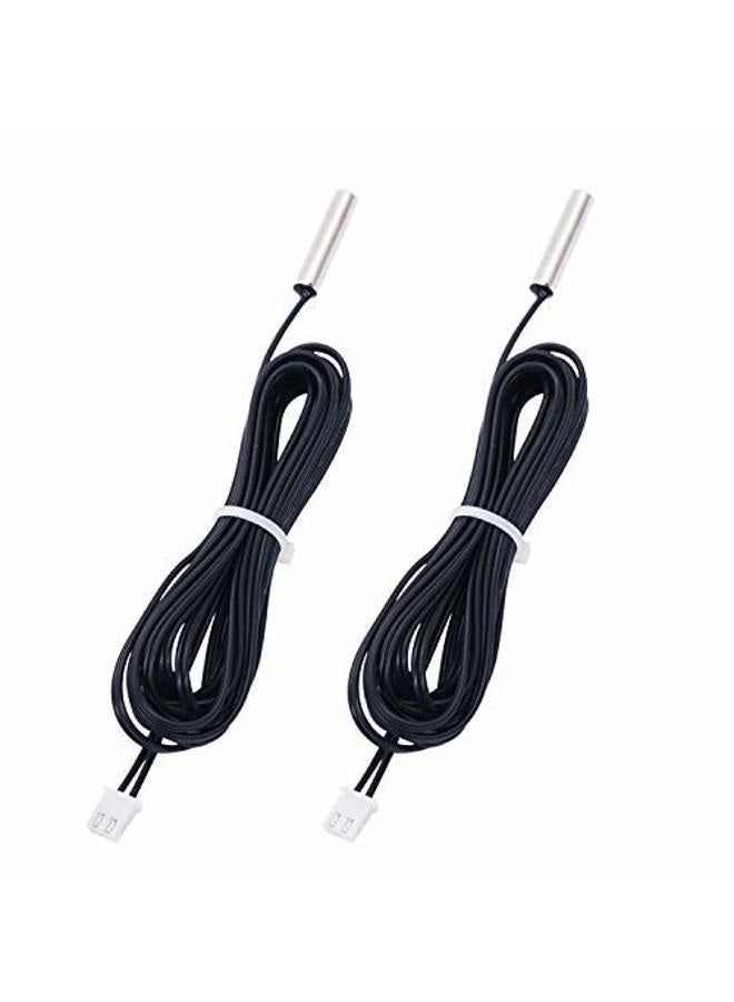 TWTADE (3M 2Pcs) - 2 Pcs 3M 10K B3950 Thermistor Temperature Sensor,able to Support -25 to 125 Degree Celsius,Sensitive NTC Temperature Sensor Probeprobes has 5 25mm Stainless Steel housing NTC-3M-2P - Image 1