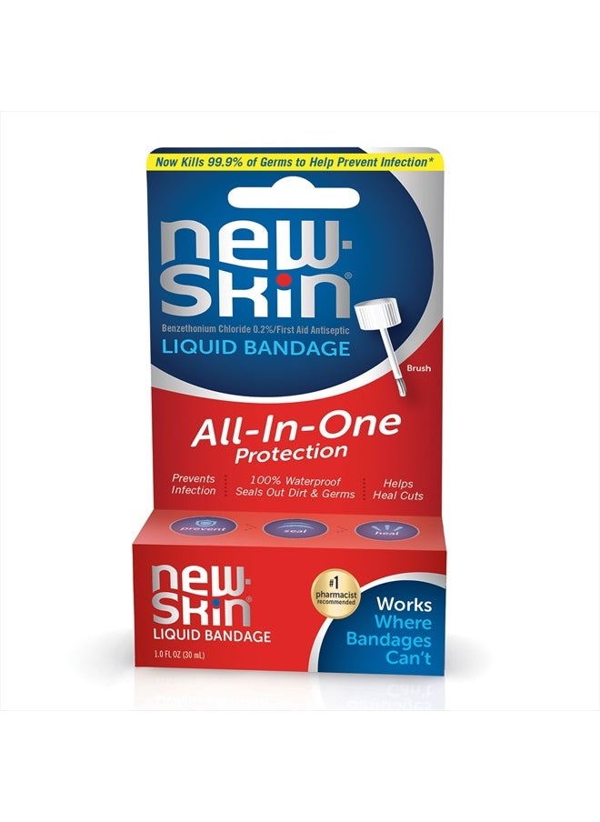 New-Skin Liquid Bandage, Waterproof for Scrapes and Minor Cuts, 1 Ounce  - Image 1