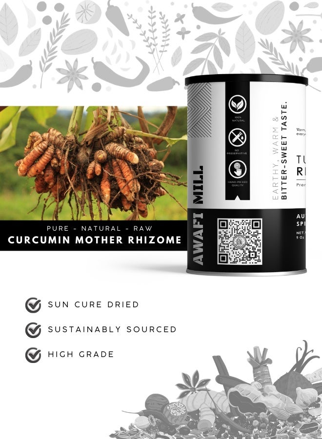 AWAFI MILL Curcumin Mother Rhizome - Premium Quality - 500 g | 17.6 Oz - Image 3