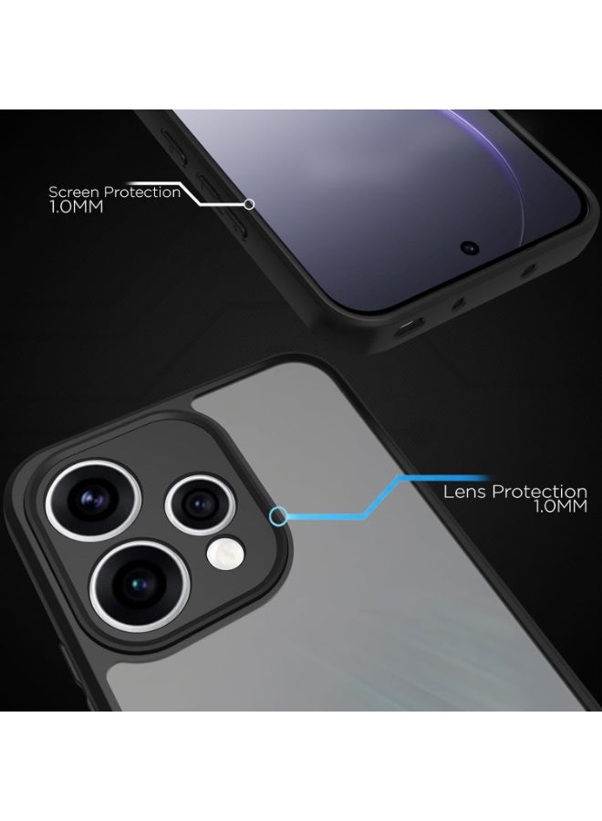 جراب حمايه اسود مط غير لامع ومقاوم للصدمات متوافق مع Oppo Reno 15  (أسود ) - Image 3