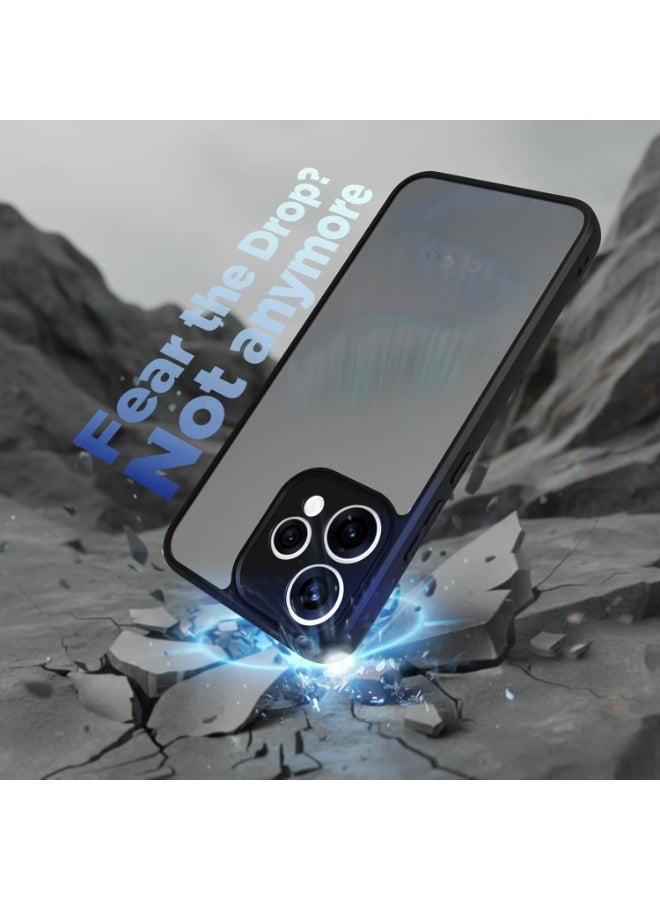 جراب حمايه اسود مط غير لامع ومقاوم للصدمات متوافق مع Oppo Reno 15  (أسود ) - Image 5