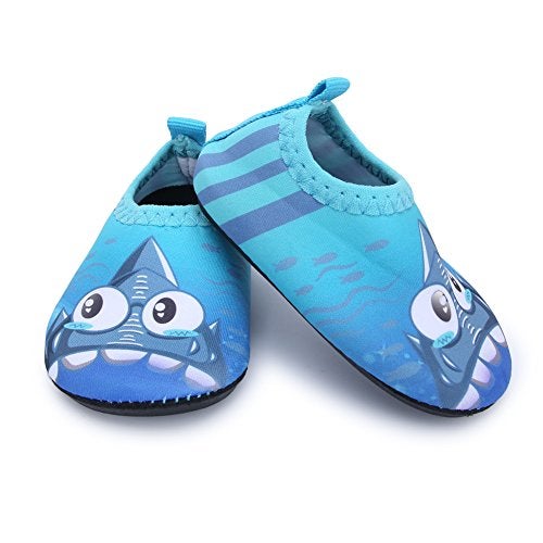 JIASUQI Classic Outdoor and Indoor Sports Water Shoes Beach Sandals for Baby Boys and Girls,Blue Shark 6-12 Months - Image 4