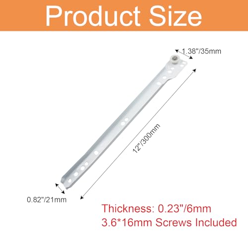 Suiwotin 1 Pair 12 Inch Drawer Slides, White Coated Steel Drawer Track, Removable Bottom Mount Drawer Rails with Smooth Sliding Nylon Wheels - Image 2