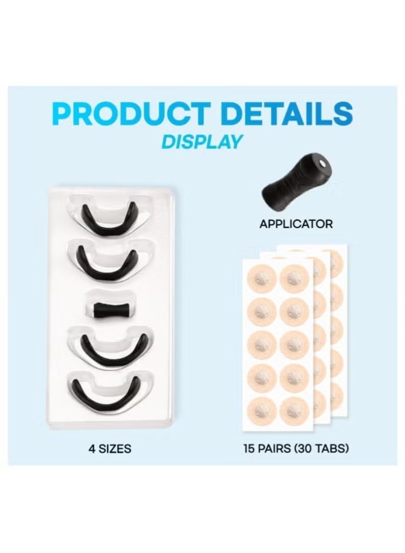 15 Pairs Anti-Snoring Magnetic Nasal Strips, Innovative Sleep Aid for Snoring Reduction, Skin-Safe Nasal Strips for Better Breathing - Image 2