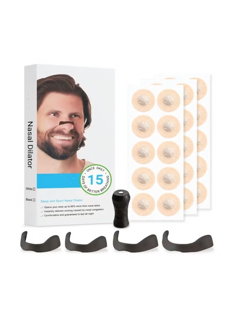 15 Pairs Anti-Snoring Magnetic Nasal Strips, Innovative Sleep Aid for Snoring Reduction, Skin-Safe Nasal Strips for Better Breathing - Image 1