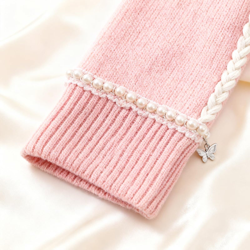 HLTOO 5 Yards Pearls Lace Ribbon Trim, White Beaded Fringe Trim Applique, for Sewing Clothing, Curtains, Wedding Decoration, Bridal Dress, Belt, Headwear, 5 Styles - Image 4