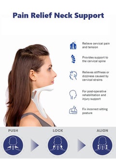 Polish'D Neck Support Brace, Portable Adjustable Neck Brace for Cervical Pain Relief Correct Neck Posture Cervical Collar for Home Office  - Image 5
