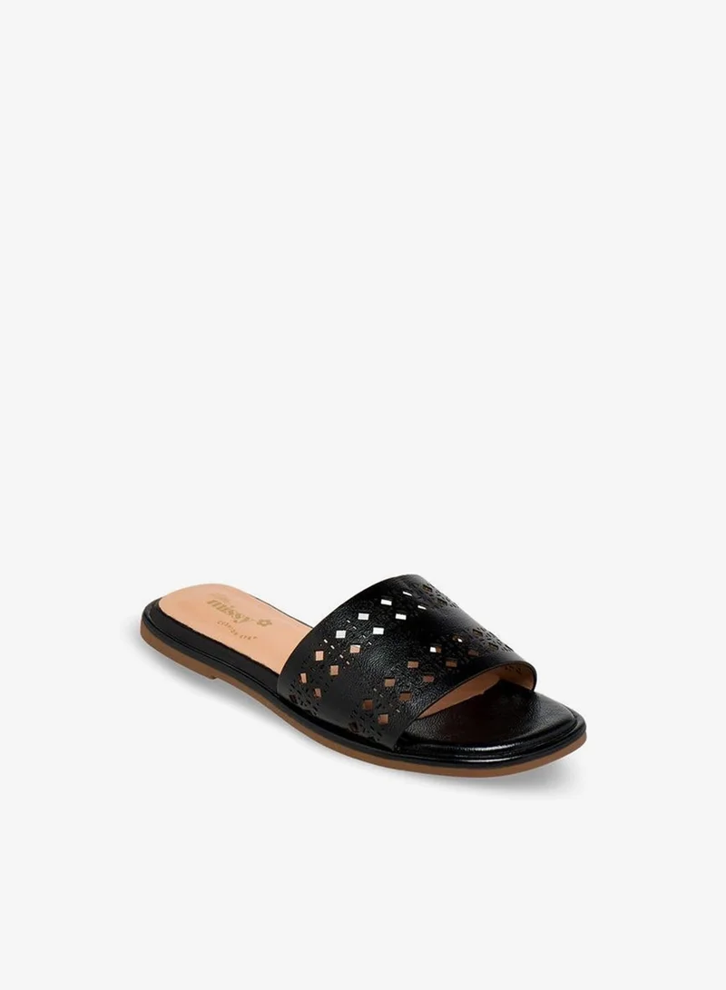 Girls Perforated Slide Sandals