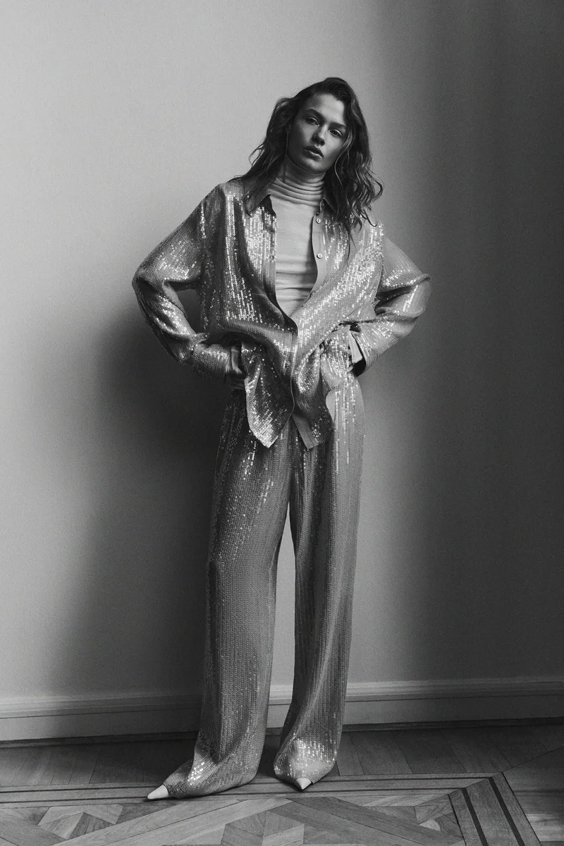 H&M Sequined trousers