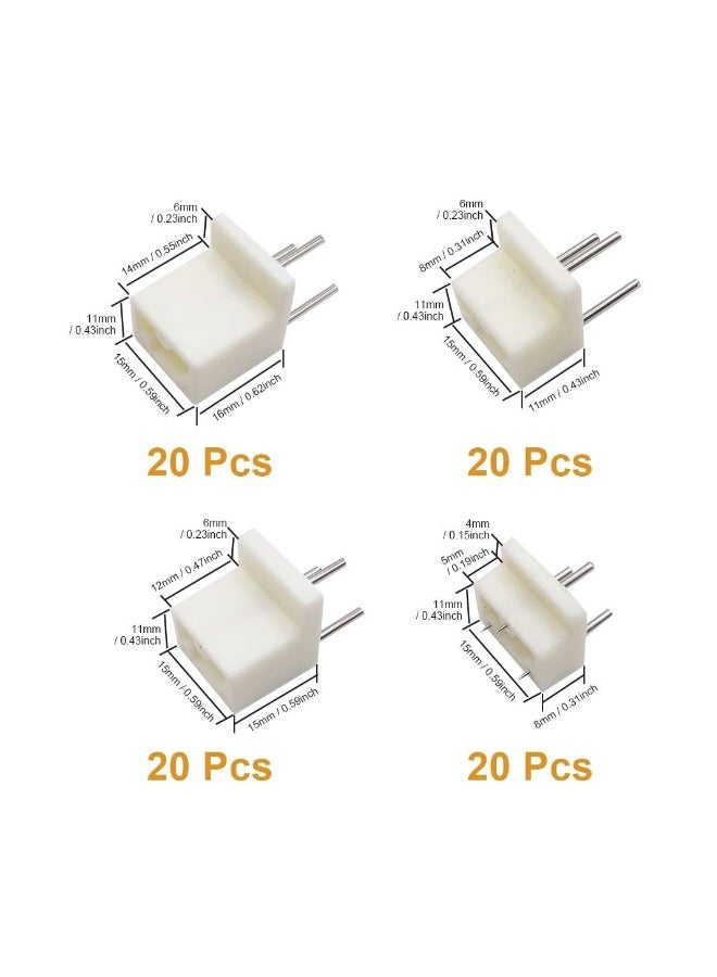 80 Pcs Non-Trace Picture Hanging Hook, Plastic Invisible Traceless Hardwall Hook White for Photo Painting (4 Sizes)  - Image 1