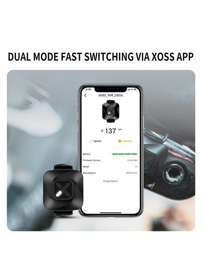 Xoss Vortex Cadence And Speed Sensor Wireless Ipx7 Waterproof - 300 Hours Dual Modes Bike Sensor Ant+/Bluetooth 4.0 Compatible For Cycling Computer - 2 Pack - Image 5
