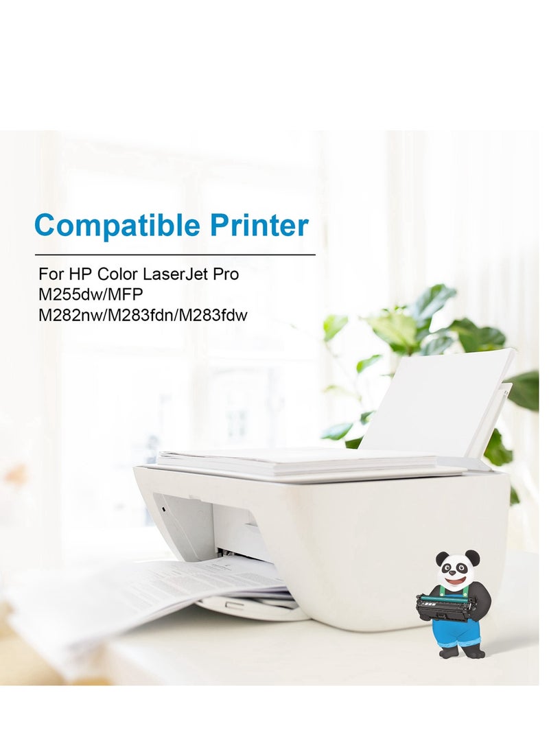 Asta - ASTA M283fdw Toner Cartridge 207A W2210A W2211A W2212A W2213A With Chip Compatible For HP Color LaserJet Pro M255dw MFP M282nw M283fdn Printer W 2210 2211 2212 2213 207 A - Image 1