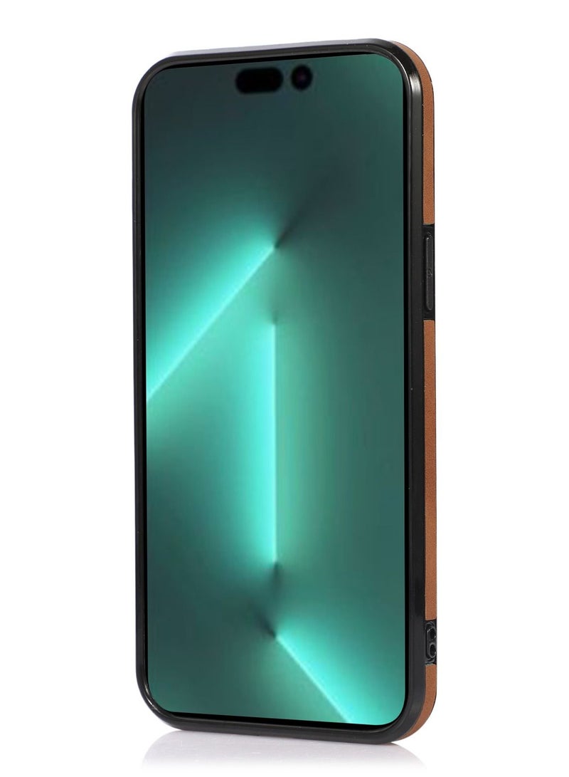 Suteni Back Cover Leather Card Slots Phone Case for iPhone - Image 2