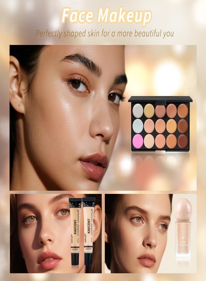 KAVCENT Makeup Kit for Women full Kit Makeup Set for Teens Girls Teenagers Eyeshadow Palette Foundation Makeup Gift Set for Women Makeup Kit for Teens - Image 4