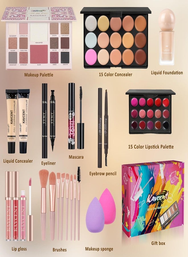 KAVCENT Makeup Kit for Women full Kit Makeup Set for Teens Girls Teenagers Eyeshadow Palette Foundation Makeup Gift Set for Women Makeup Kit for Teens - Image 2