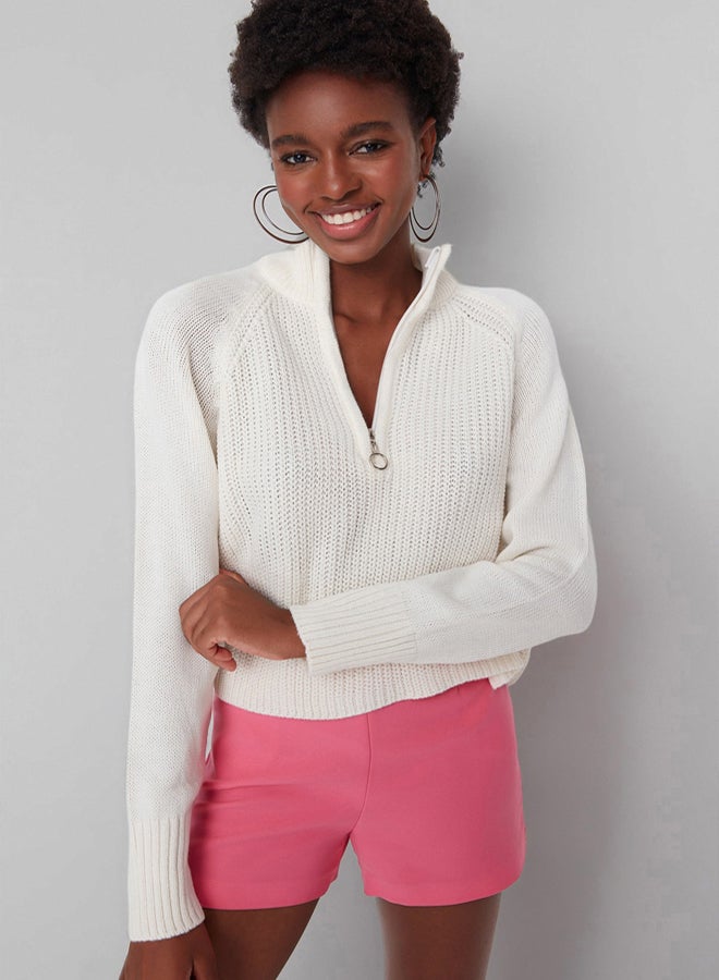 trendyol Ecru High Collar Knitwear Sweater - Image 3