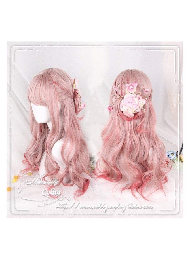 CHC FAIRY Women Girls Natural Looking Daily Wear Cute Light Purple Fluffy Curly Wig Japan Harajuku Sweet Lolita Club Costume Party Hair With Wig Cap - Image 2