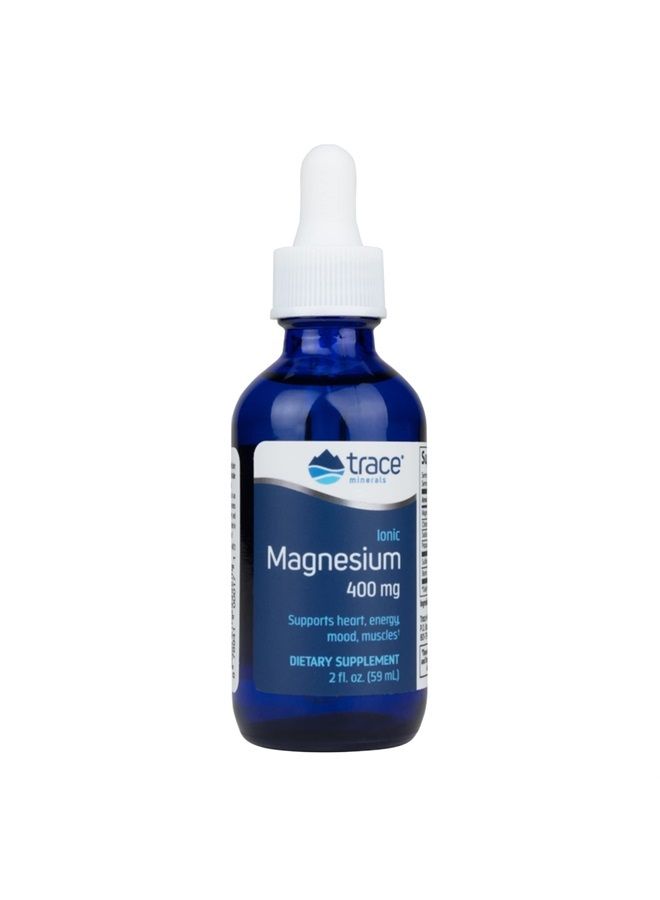 Trace Minerals Liquid Ionic Magnesium 400 mg | Supports Normal Blood Pressure, Heart Health, Calm Mood, Sleep, Energy, and Muscle Strength | 2 fl oz (16 Servings) - Image 1