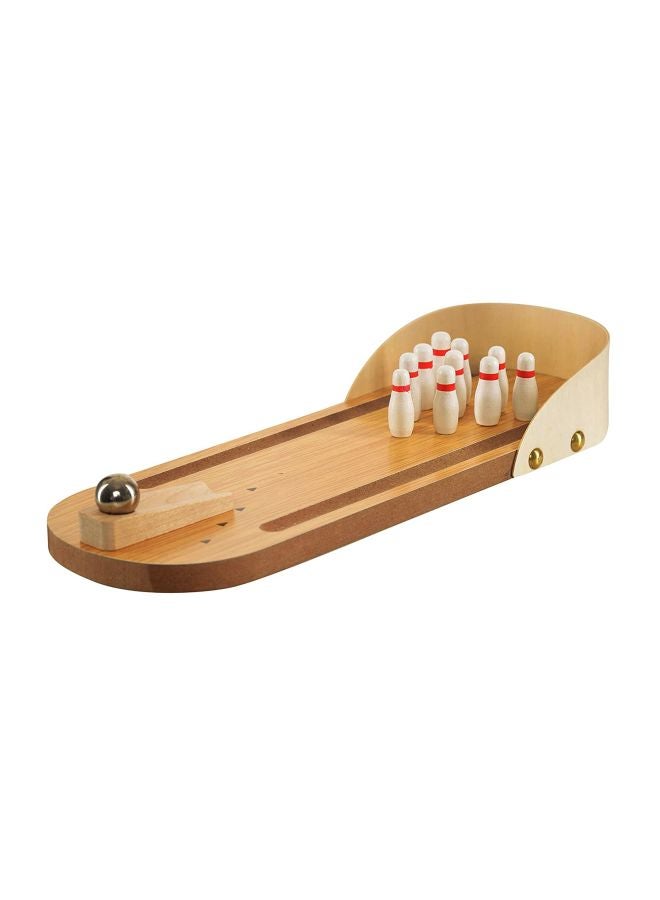 NIBEMINENT Wooden Mini Bowling Game - Image 1
