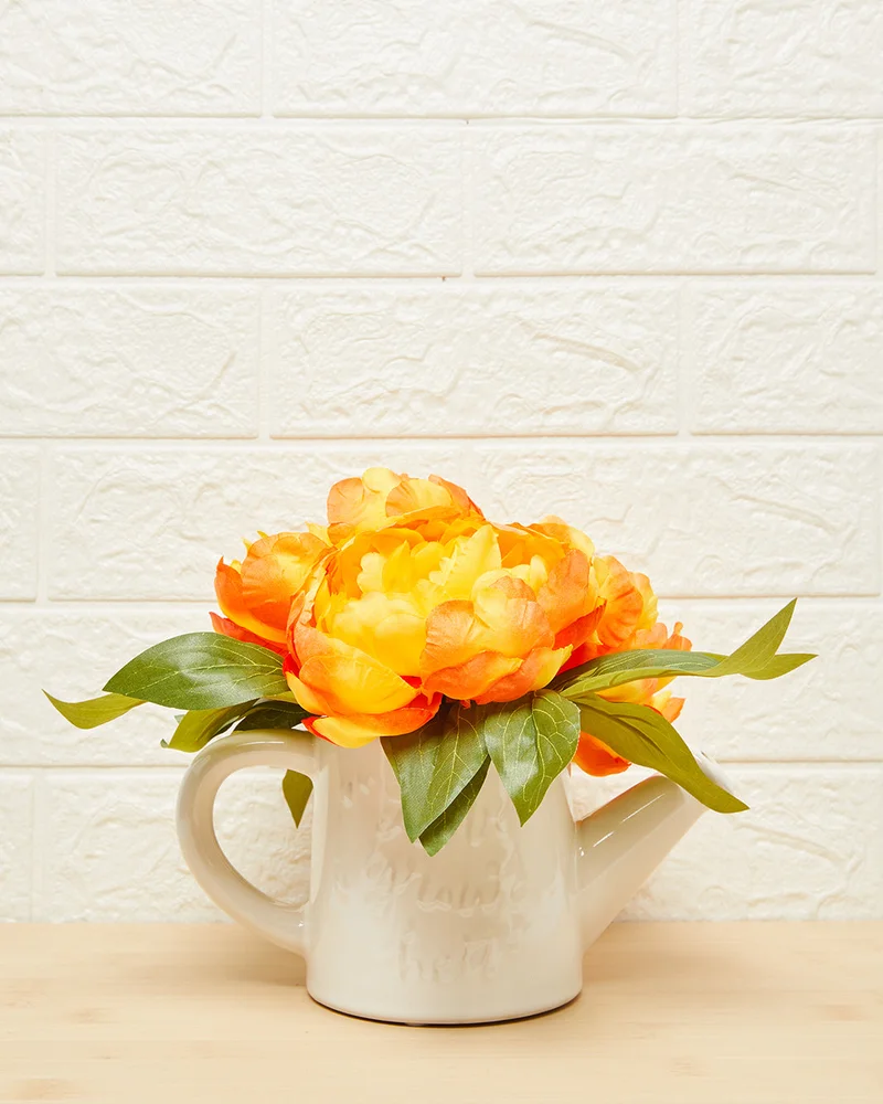 REDTAG Orange Rose Arrangement In Ceramic Jug