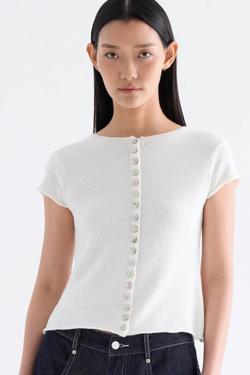 ذا اديتورز ماركت Helyn Button-Down Knit Top